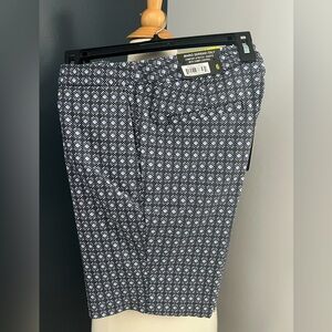 Mario Serrani Italy Navy Blue, Gray, and White Geometric Shorts
